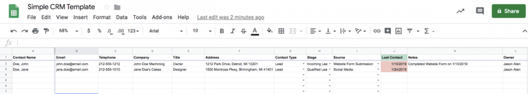 google-sheets-crm-template