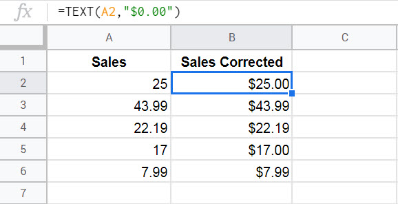 text-formula-google-sheets