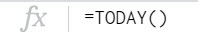 today-formula-google-sheets